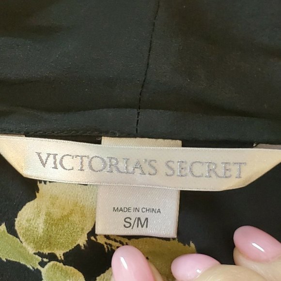 Victoria Secret Kaftan‎ Mumu Floral Black Purple - Picture 7 of 8